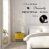 Rectangle with Word PVC Wall Stickers DIY-WH0228-186-4