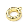 Brass Micro Pave Clear Cubic Zirconia Pendants KK-I476-02G-O-2