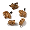 Natural Picture Jasper Pendants G-B127-02P-04-2