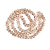 Electroplate Transparent Glass Beads Strands EGLA-Q133-01A-01-2