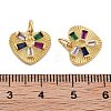 Rack Plating Brass Micro Pave Cubic Zirconia Charms KK-Z071-42G-3