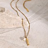 Mother's Day 304 Stainless Steel with Natural Freshwater Pearl Necklaces FS-WG5F984-01-3