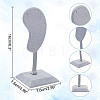 Ear Shaped Velvet & Wood Earrings Display Stands ODIS-WH0061-68A-2