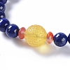 Natural Lapis Lazuli Stretch Bracelets BJEW-G626-03-2