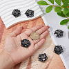 DICOSMETIC 6Pcs 1-Hole Alloy Rhinestone Shank Buttons DIY-DC0002-65-3