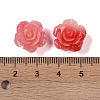 Synthetic Coral 3D Flower Rose Beads CORA-A005-14mm-4