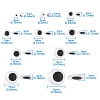 Kissitty Black & White Plastic Wiggle Googly Eyes Buttons KY-KS0001-02-9