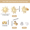 10Pcs 304 Stainless Steel Sun Stud Earring Findings EJEW-BBC0001-12-2