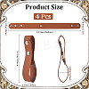 4Pcs Imitation Leather Belt Bullwhip Holder AJEW-GF0014-46-2