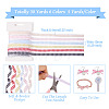 30 Yards 6 Colors Polycotton(Polyester Cotton) Ribbon OCOR-TAC0030-03A-12