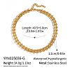 Vintage Style 304 Stainless Steel Triangle V Shaped Link Chain Necklaces for Women JI3504-1-2
