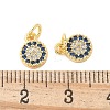 Brass Micro Pave Cubic Zirconia Charms KK-U056-39G-3