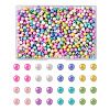 Jewelry 800Pcs 8 Colors Opaque Acrylic Beads MACR-PJ0001-05-1