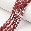 Electroplate Transparent Glass Beads Strands EGLA-A034-T6mm-N12-1
