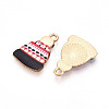 Winter Theme Printed Alloy Pendants PALLOY-H127-03G-04-01-2