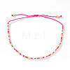 Glass Seed Bead Braided Bead Bracelets XN3042-11-1