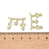 Rack Plating Brass Micro Pave Clear Cubic Zirconia Pendants KK-R157-12A-G-3