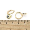 Brass Clear Cubic Zirconia Hoop Earrings EJEW-Q014-26G-3