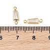 SHEGRACE Brass Pave Cubic Zirconia Trapezoid Connector Charms XGRQ2O049-444A-G-3