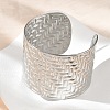 304 Stainless Steel Cuff Bangles for Women BJEW-Z096-05P-3