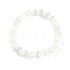 Dyed Natural Selenite Round Beaded Stretch Bracelets for Women G-U005-02J-4