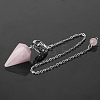 Natural Rose Quartz Dowsing Pendulum Big Pendants PW-WG0D6A7-22-1