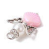 3Pcs 3 Colors Glass Pearl Pendants PALLOY-JF03471-5
