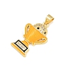 Brass Micro Pave Clear Cubic Zirconia Pendants CU-CBA765C-04C-G-2