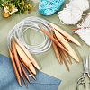 7Pcs 7 Style Bamboo Circular Knitting Needles DIY-CA0005-02-4