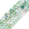 Gradient Color Electroplate Glass Bead Strands GLAA-E042-01D-1