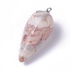 Natural Red Netstone Pointed Pendants G-E541-10J-2