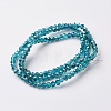 Electroplate Glass Beads Strands EGLA-F124-HR-B01-2