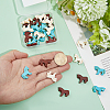 30Pcs 3 Colors Synthetic Turquoise Dyed Horse Beads G-PH0003-43-3