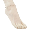 304 Stainless Steel Cross Link Chain Anklets AJEW-AN00739-02-3