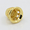 Real 18K Gold Plated Brass Bead Cones KK-K093-03G-2
