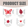 40Pcs 4 Styles Polyester Embroider Thread Iron on/Sew On Patches PATC-TA0001-45A-4