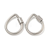 Non-Tarnish 304 Stainless Steel Screw Carabiner Lock Charms LS-STAS-C092-01B-P-1