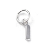 925 Sterling Silver Letter Charms LS-STER-C012-01S-I-1