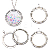 4Pcs Stainless Steel Locket Pendants STAS-FG0001-10-1