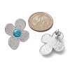 Natural Mixed Gemstone Flower Stud Earrings EJEW-JE05319-02-3