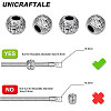 Unicraftale 8Pcs 304 Stainless Steel European Beads STAS-UN0054-44-5