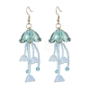 Jellyfish Acrylic & Glass Seed Bead Dangle Earrings EJEW-MZ00665-04-2