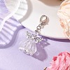 Angel Glass Beaded & Alloy Pendant Decorations HJEW-MZ00189-10-2