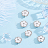 6Pcs Alloy Rhinestone Cufflinks BUTT-ME0001-34B-5