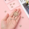 Brass Clear Cubic Zirconia Connector Charms KK-BBC0002-18-3