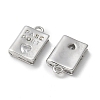 Rack Plating Brass Micro Pave Cubic Zirconia Pendants KK-P290-55P-2