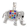 Tibetan Style Alloy Rhinestone Pendants ALRI-H400-01AS-1