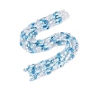 Electroplate Imitation Jade & Opaque & Transparent Glass Beads Strands EGLA-Q135-6x8MM-01F-2