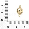 Round Brass Micro Pave Clear Cubic Zirconia Magnetic Clasps KK-C251-12G-3