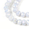 Anti-Tarnish Electroplate Rondelle Glass Beads Strands X-EGLA-T021-4mm-17-01-3
